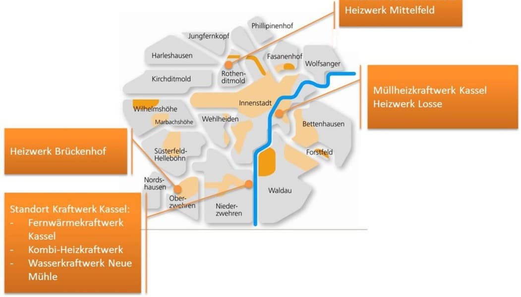 Unsere Kraftwerkstandorte in Kassel